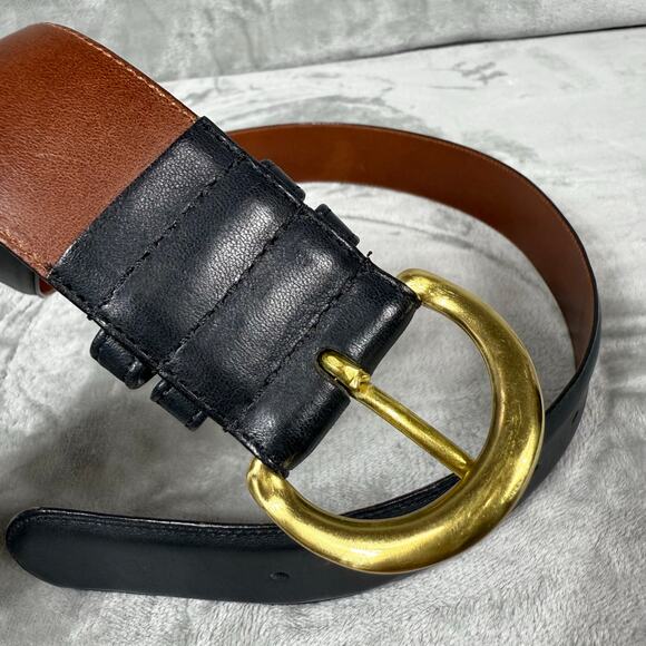 Coach Black Leather Belt with Gold Buckle - Picture 3 of 14